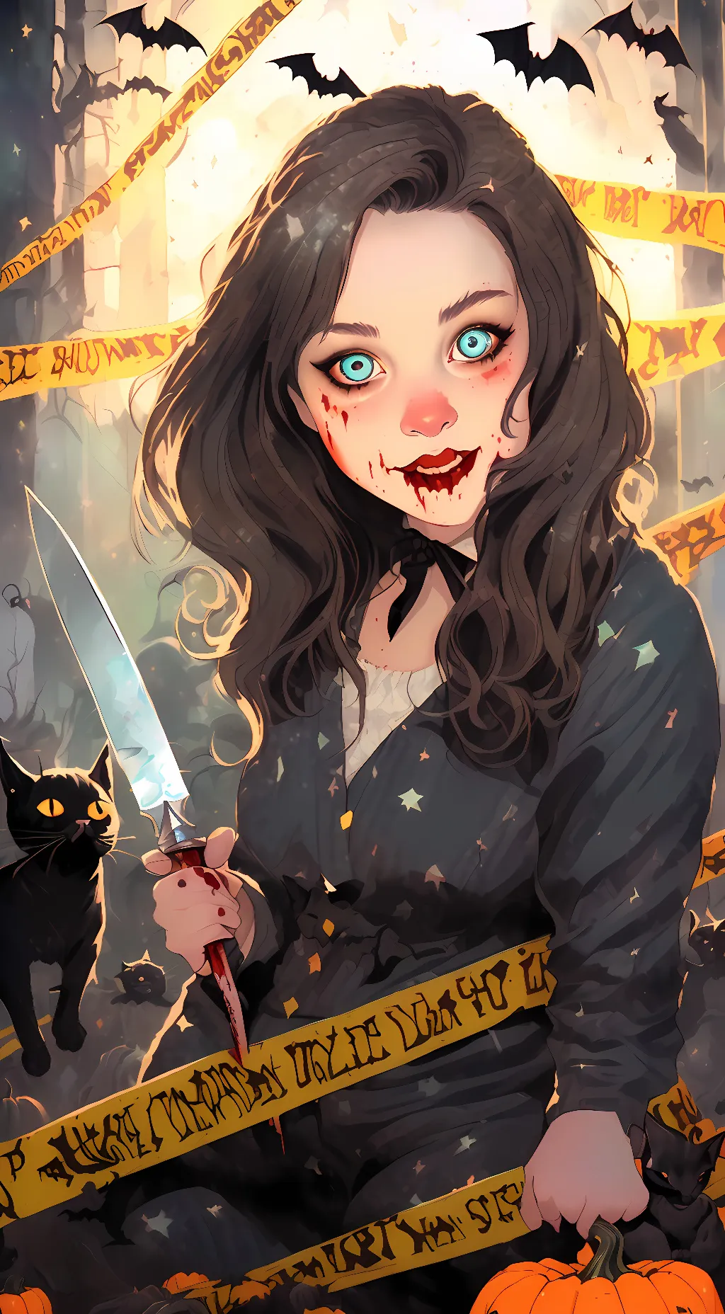 ai character: Cat  background