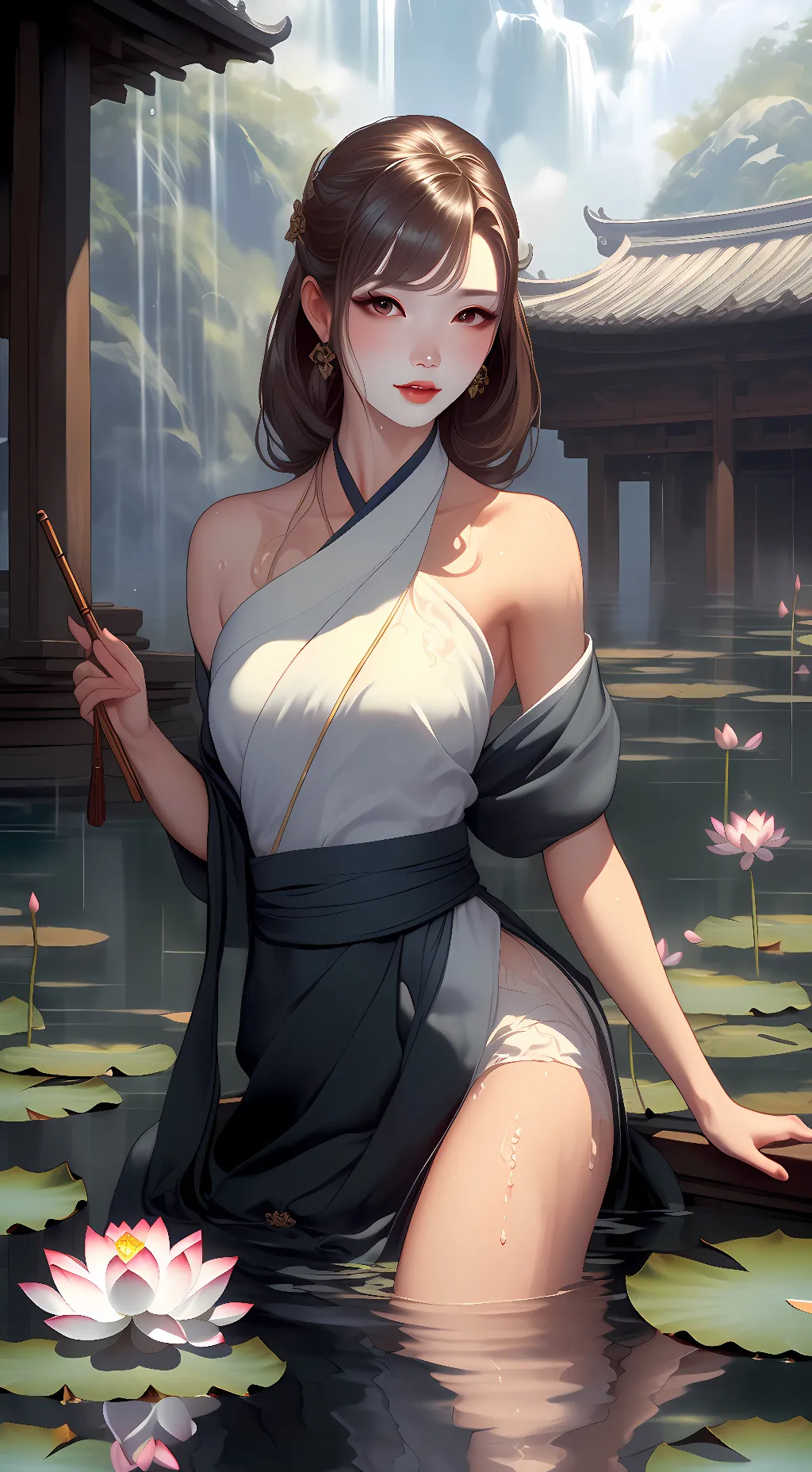 ai character: Goddess of Lily background