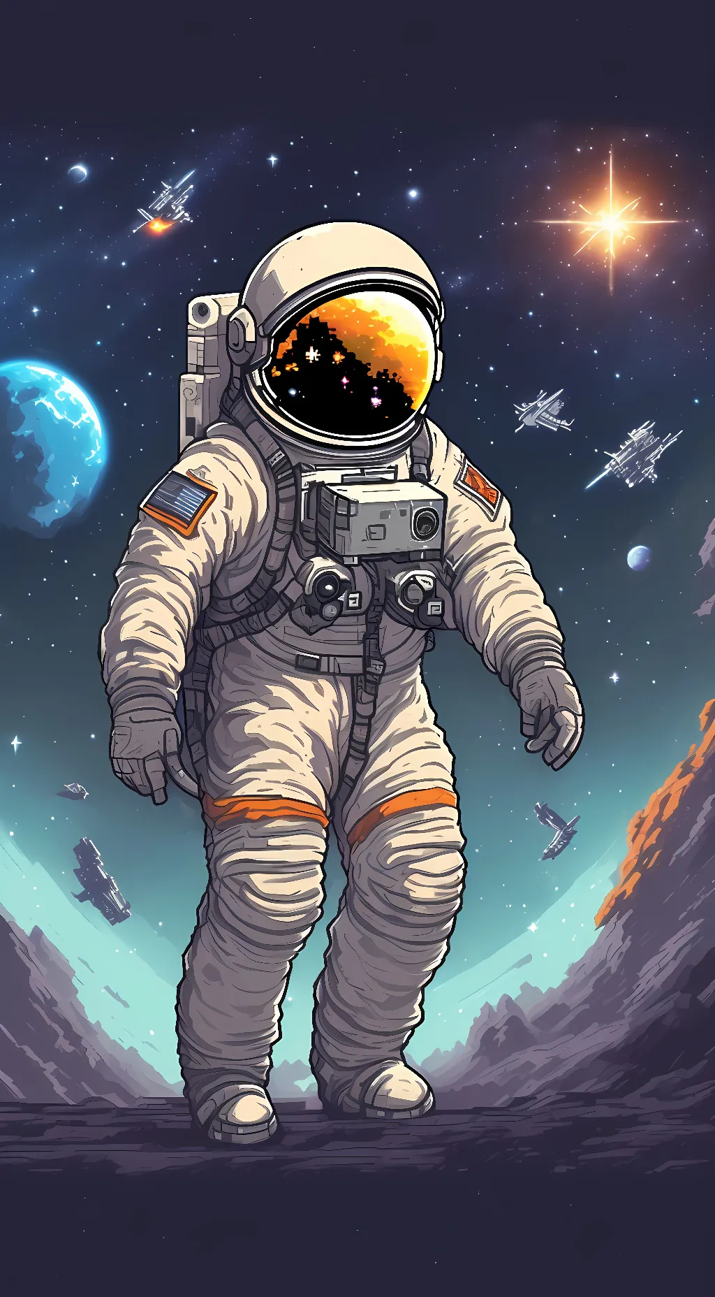 ai character: astronaut background