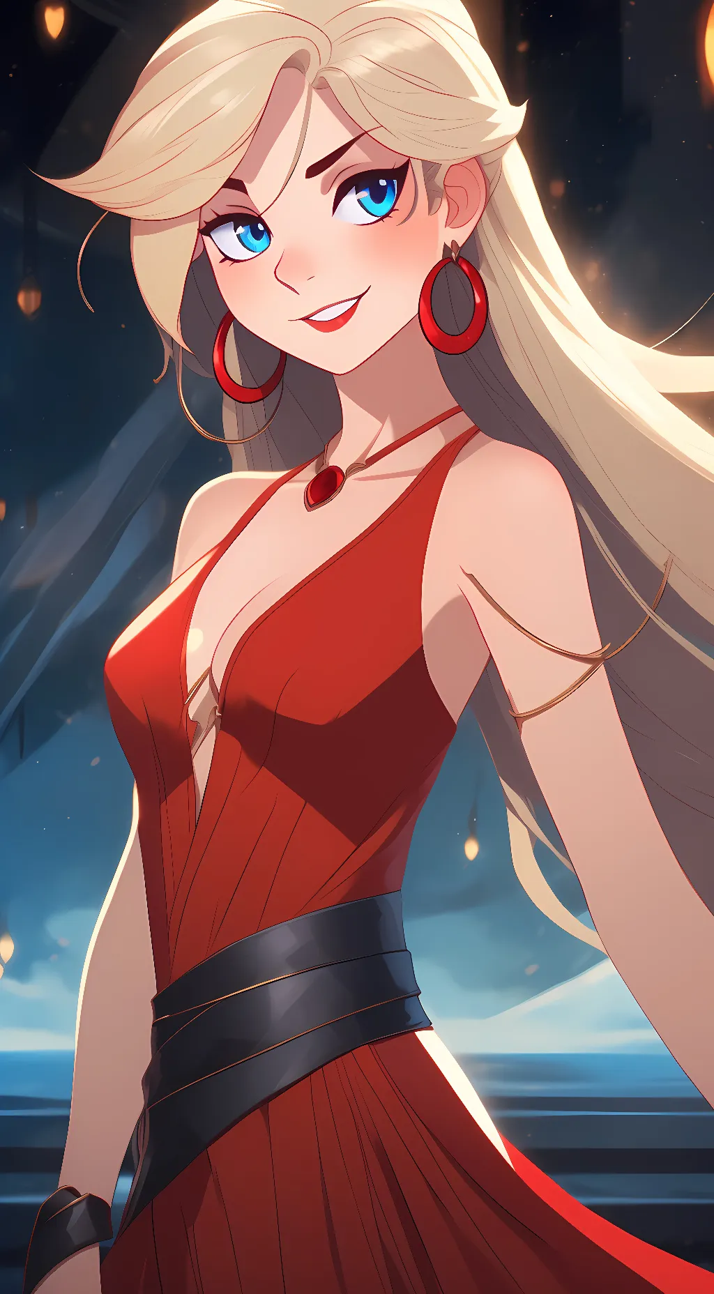 ai character: Panty + stocking. background
