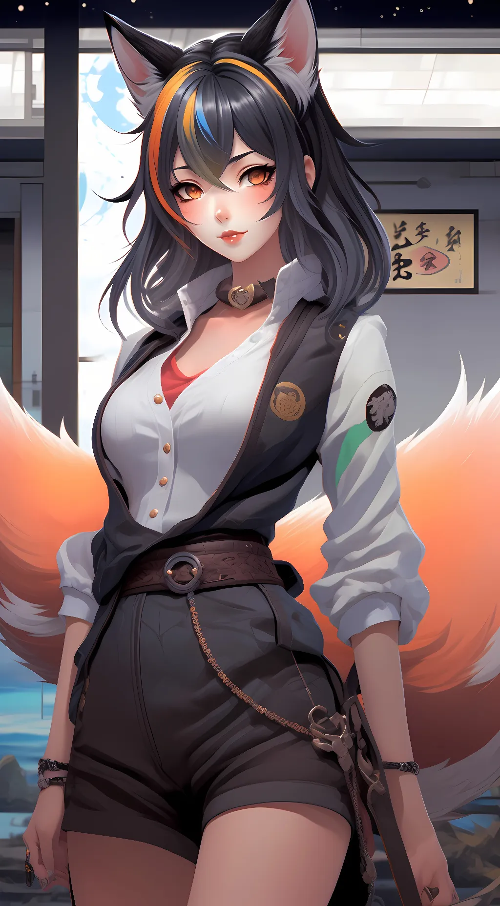 ai character: Ayayae  background