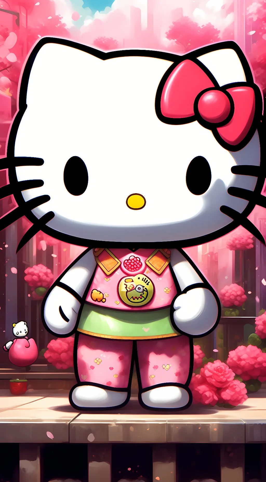 ai character: hello kitty background