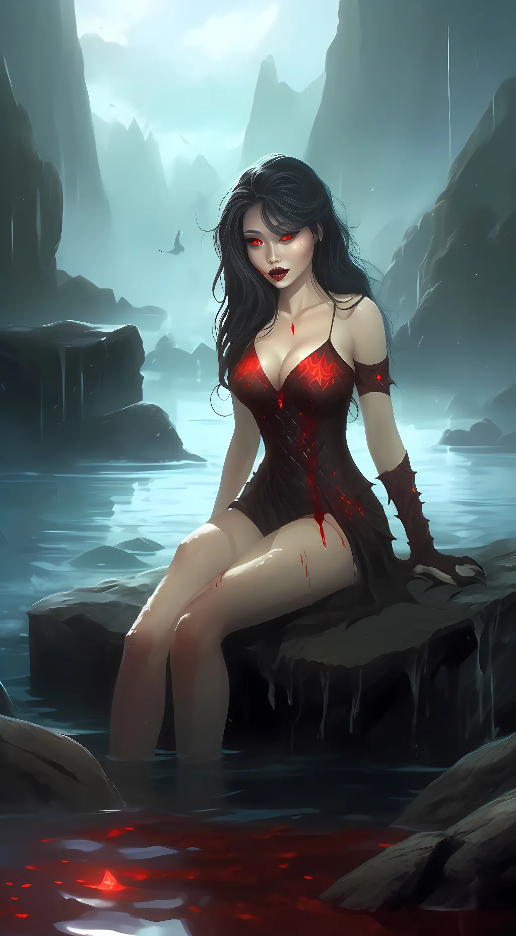 ai character: Scarlet background