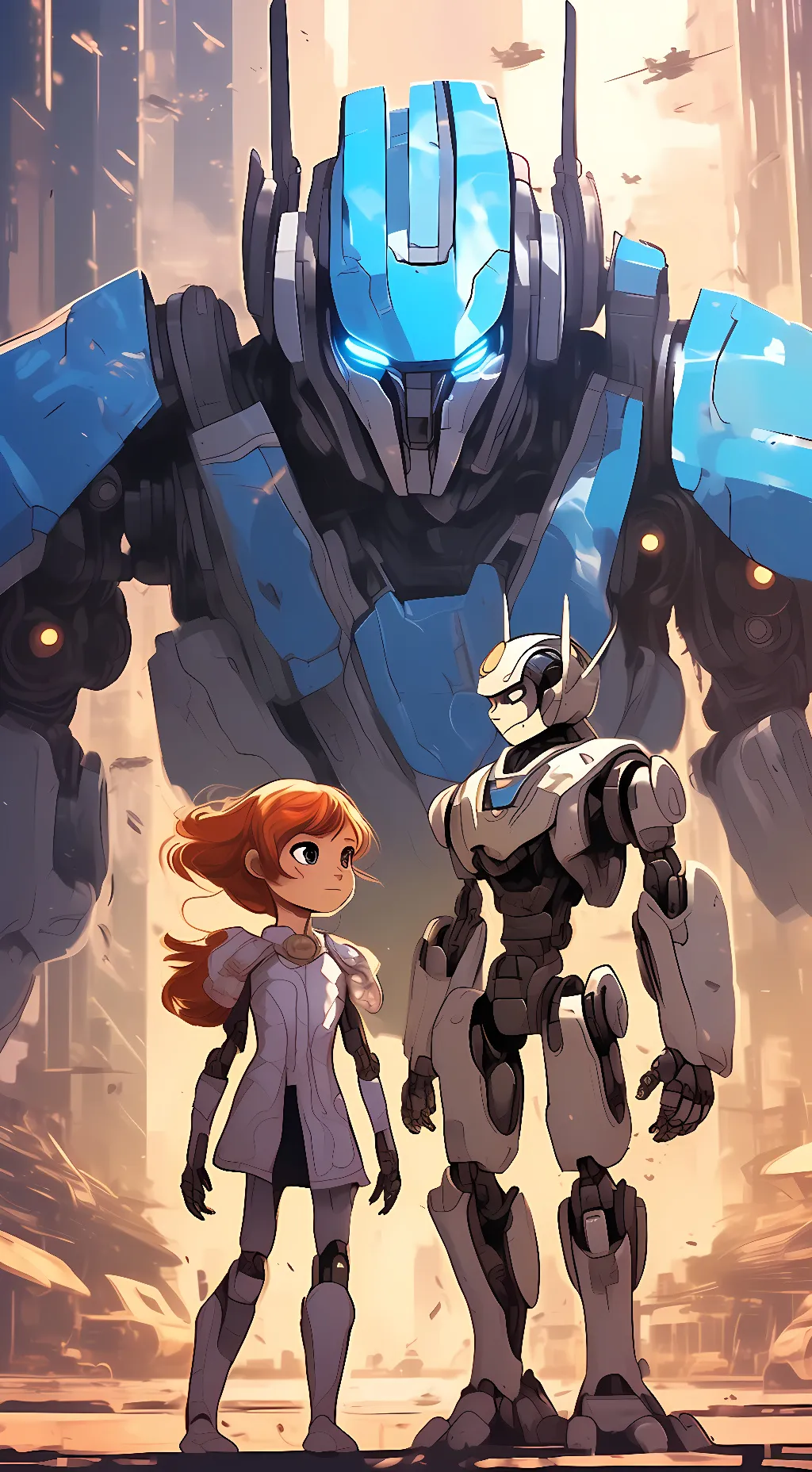 ai character: Mirage~Transformer background