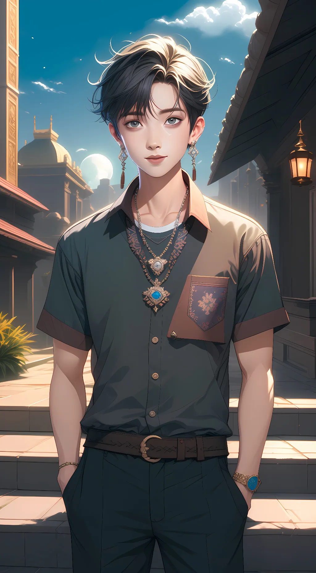 ai character: Oliver  background