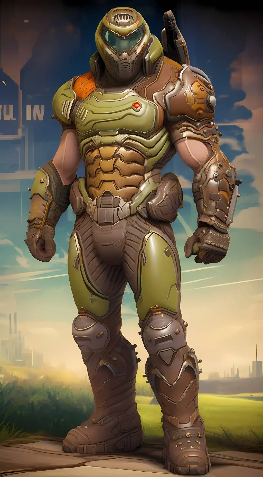 ai character: The Doom Slayer  background