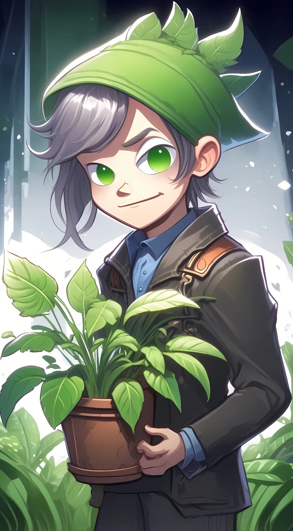 ai character: peashooter background