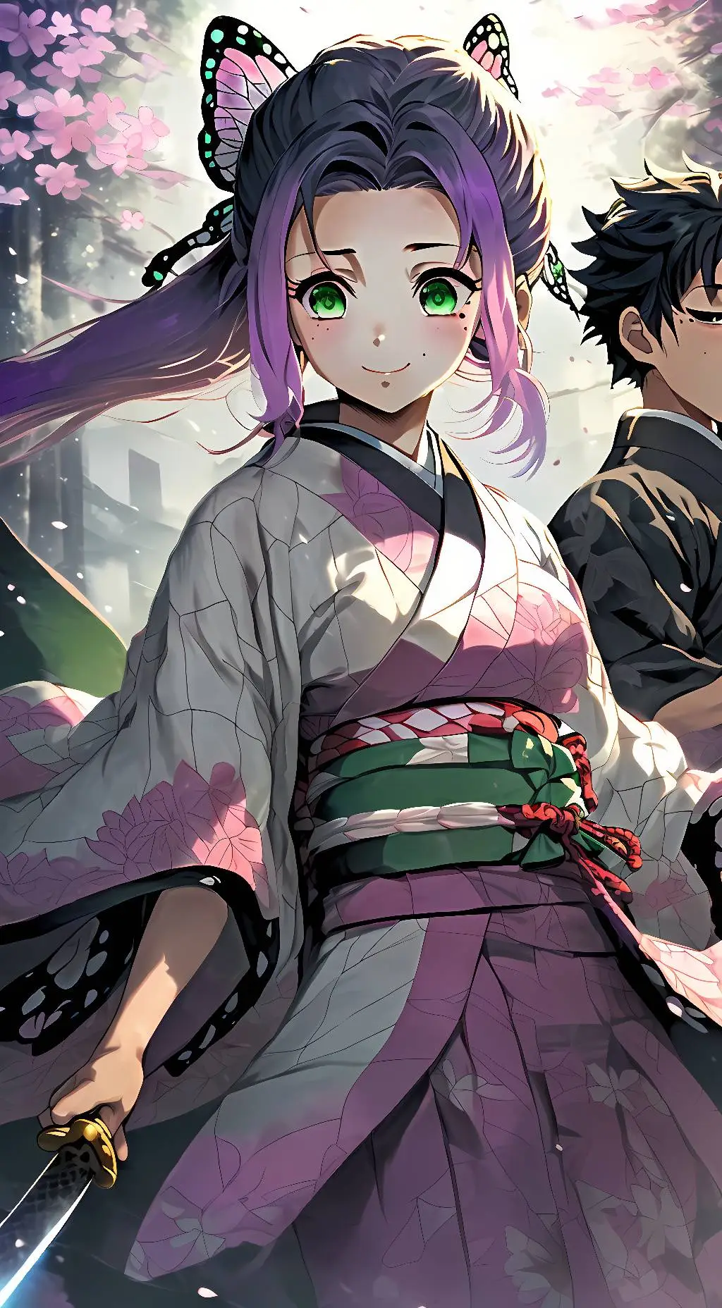ai character: Shinobu & mitsuri background
