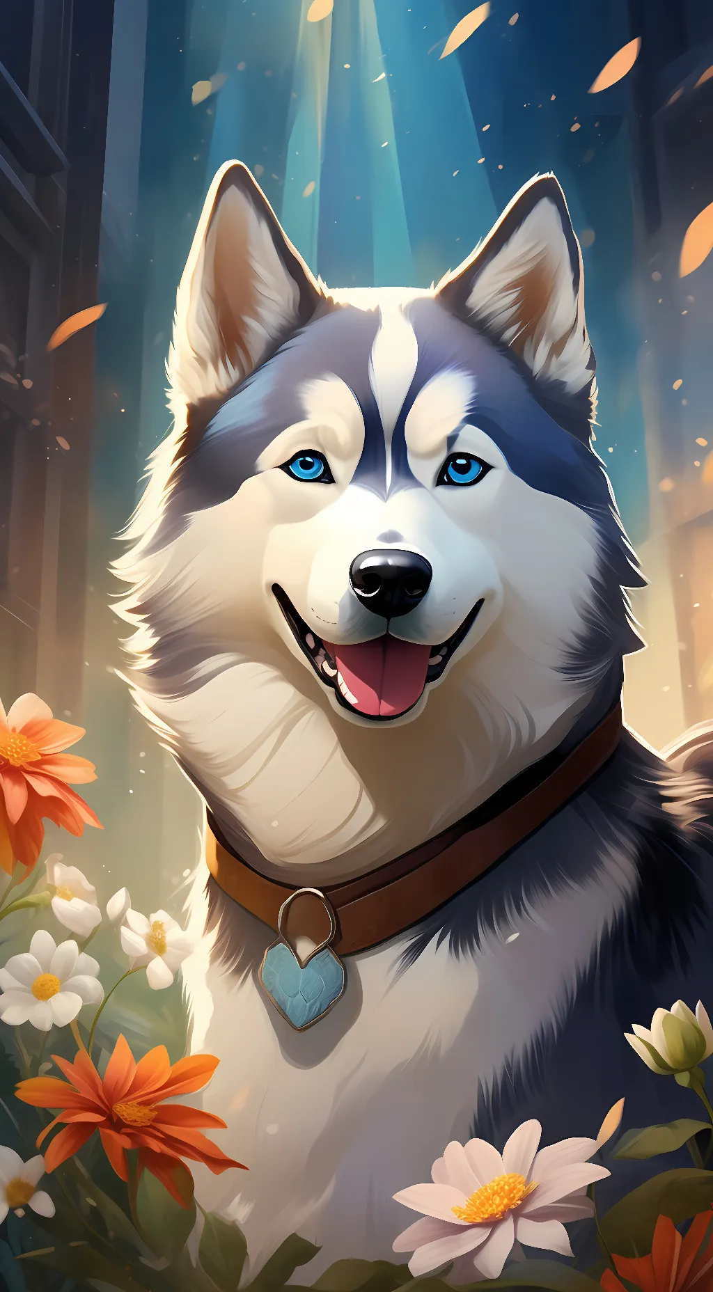 ai character: Sun and Moon background