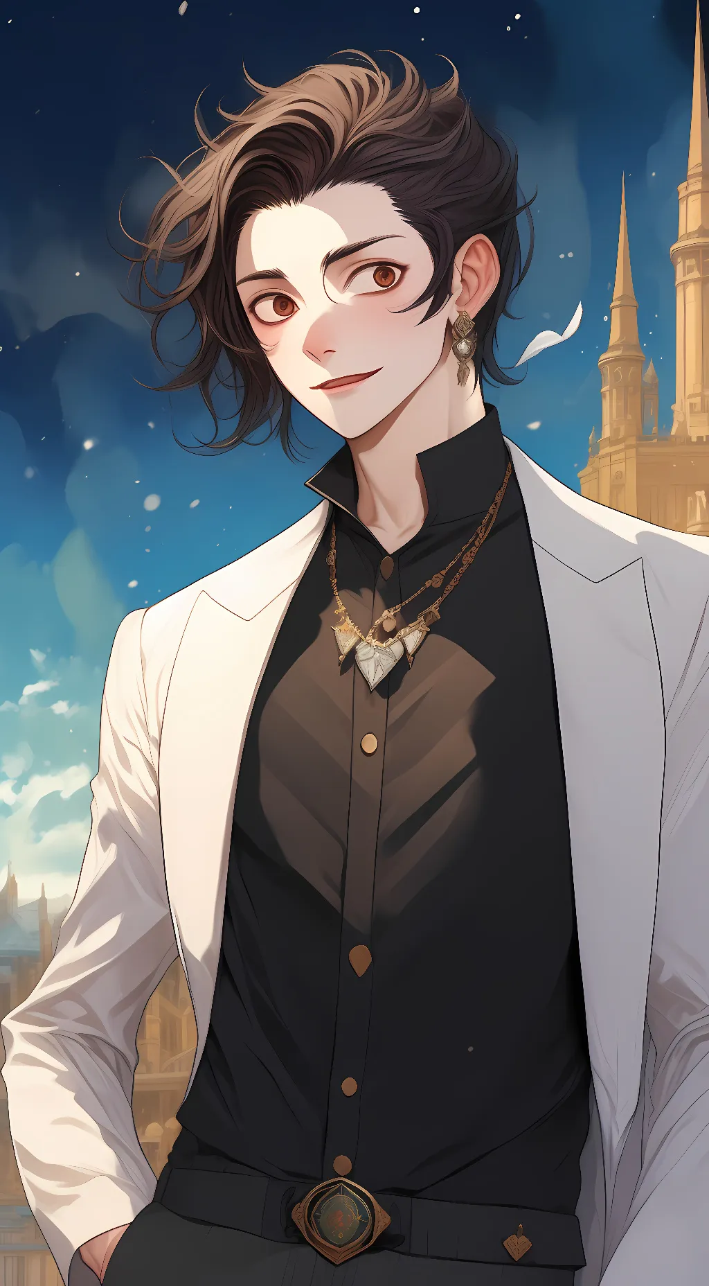 ai character: Nez tan in zen background