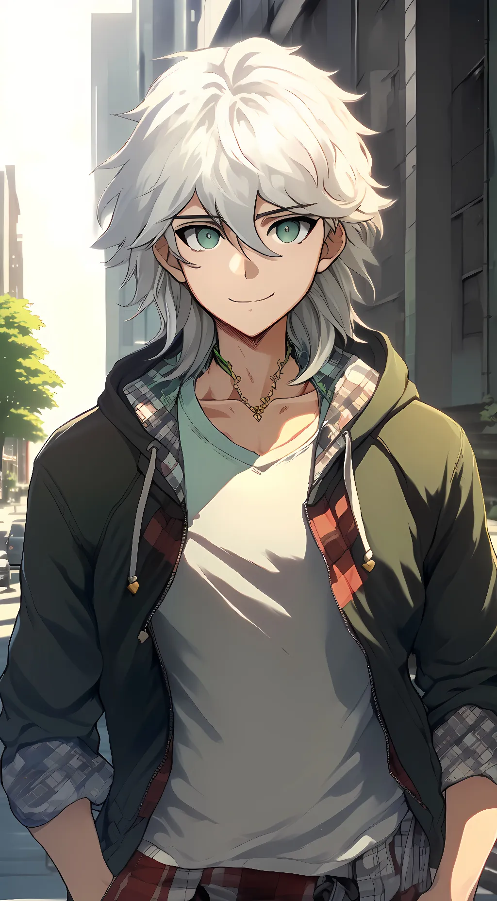 ai character: Nagito Komaeda background