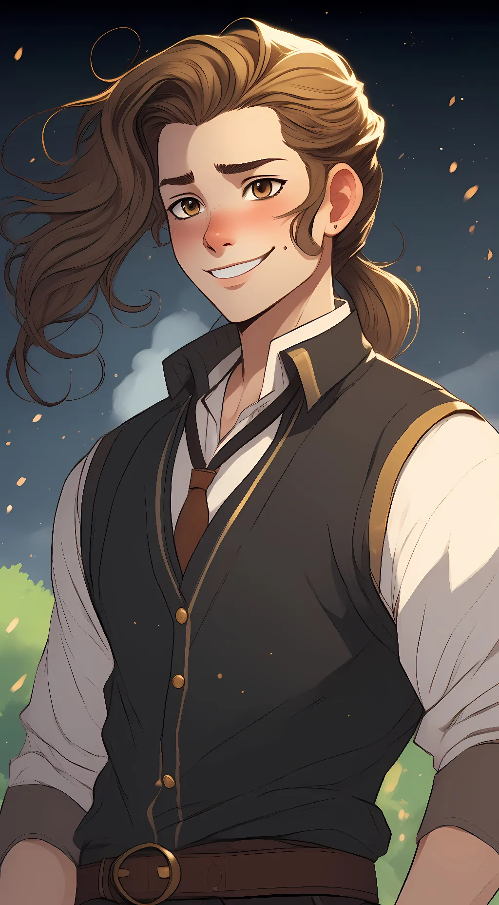 ai character: John Lurens  background