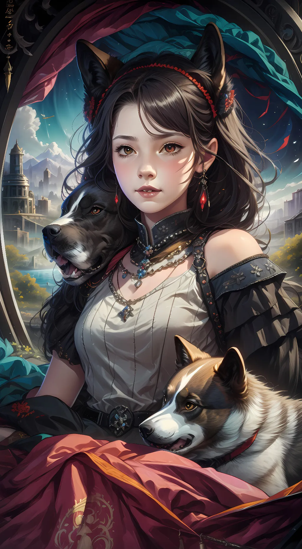 ai character: Lily Luna & cash background