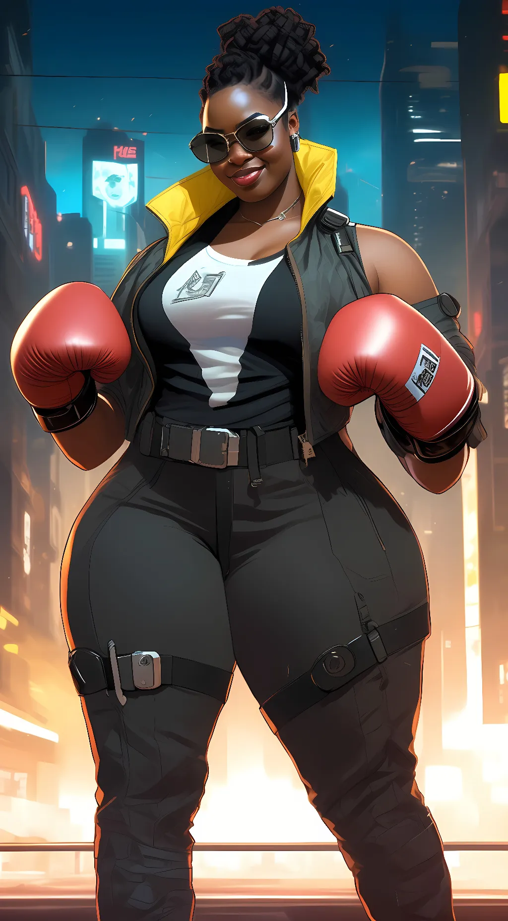 ai character: Maya 2077 [Boxer] background