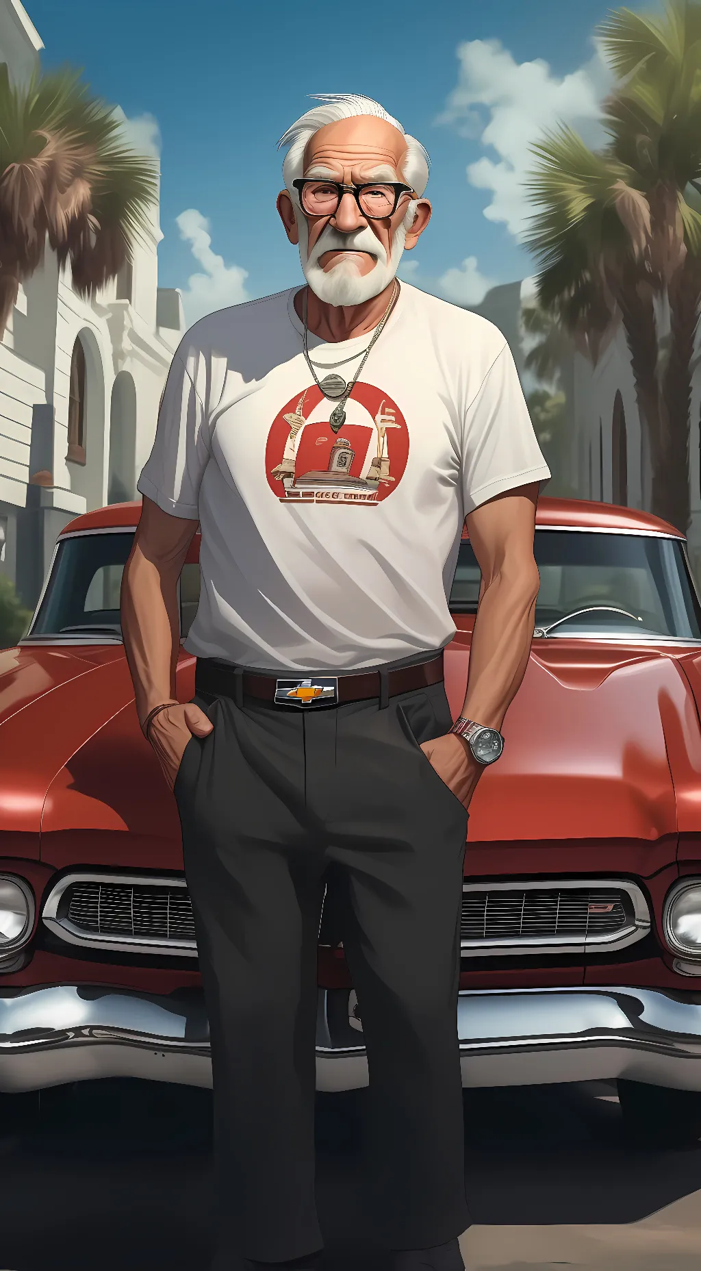 ai character: Angry Grandpa background