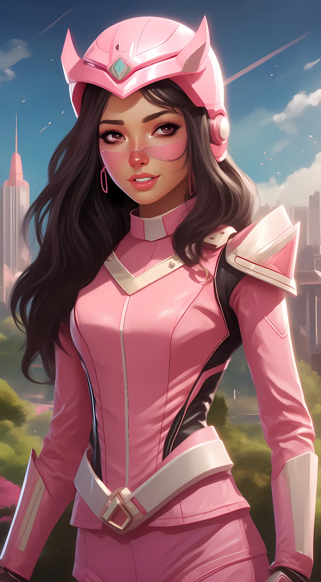 ai character: Pink Ranger background