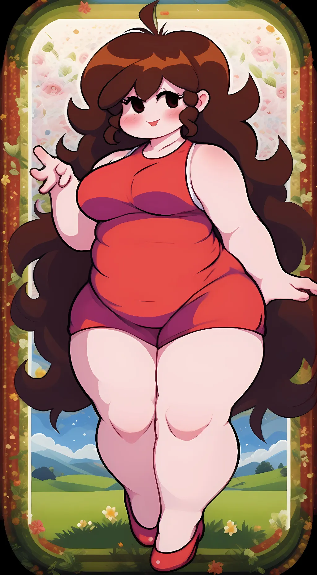 ai character: Chubby gf (fnf) background