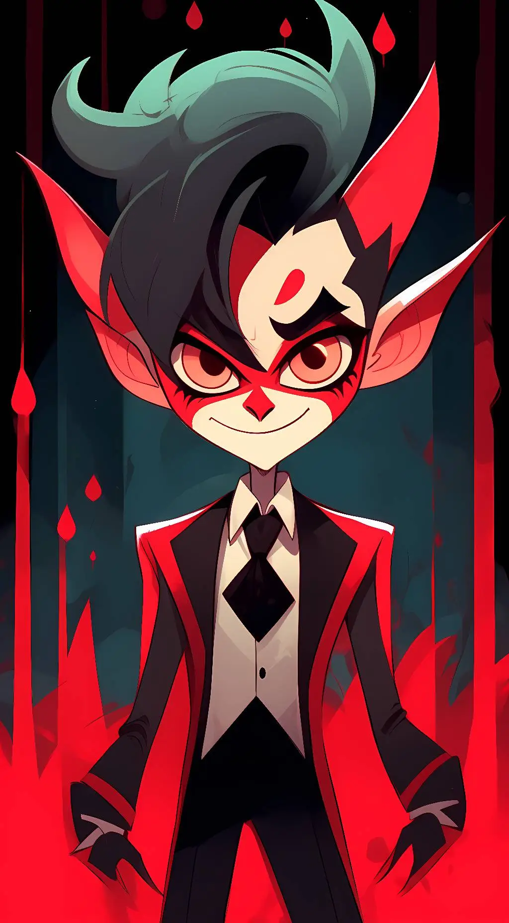 ai character: Astor hazbin hotel background