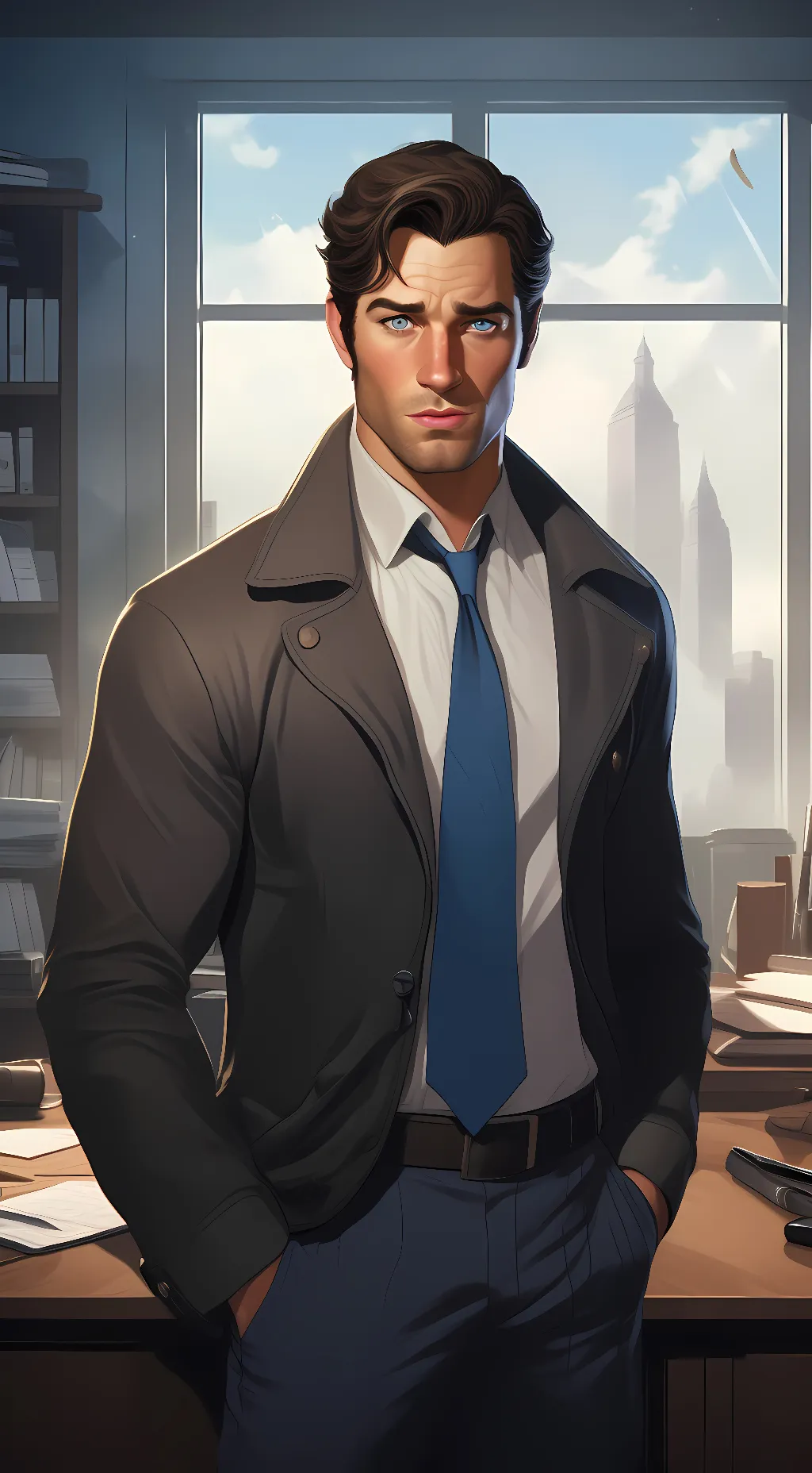 ai character: Mark Hoffman  background