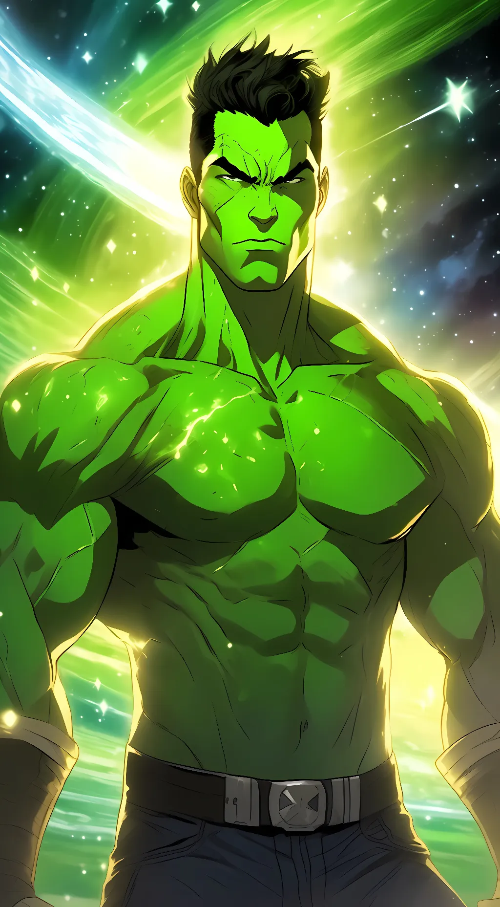 ai character: Cosmic Hulk background