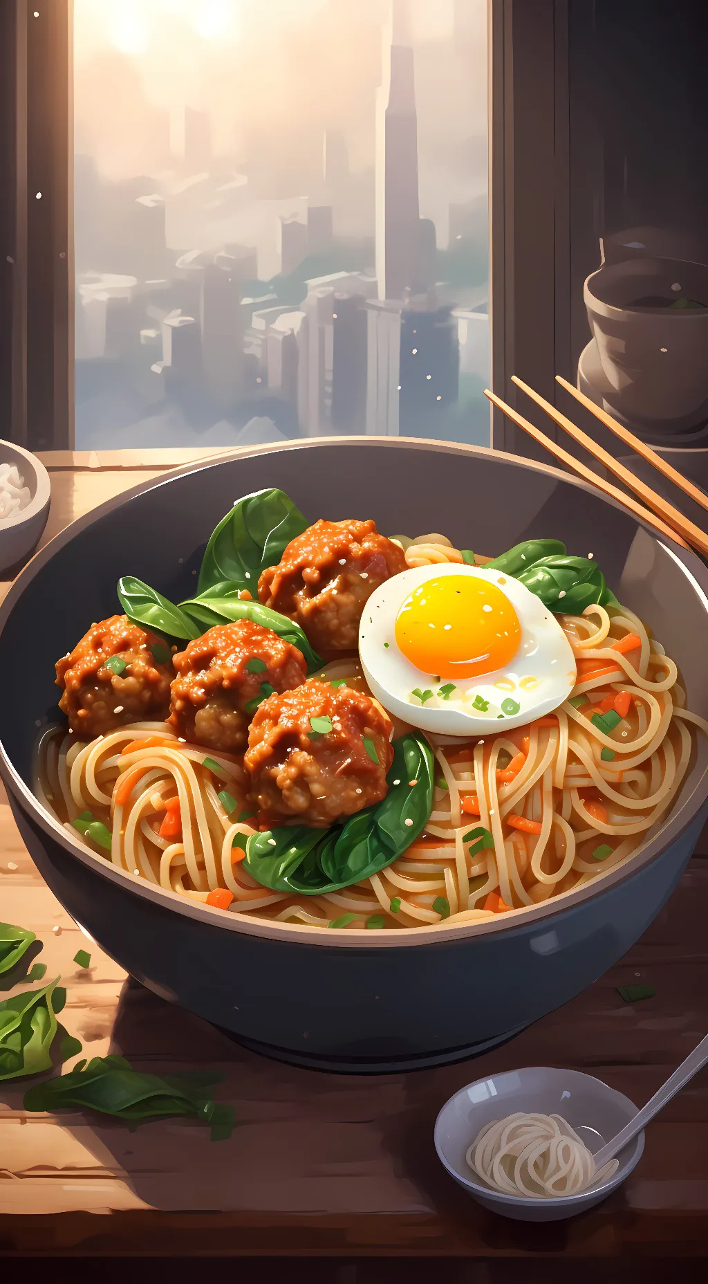 ai character: Ramen-master background
