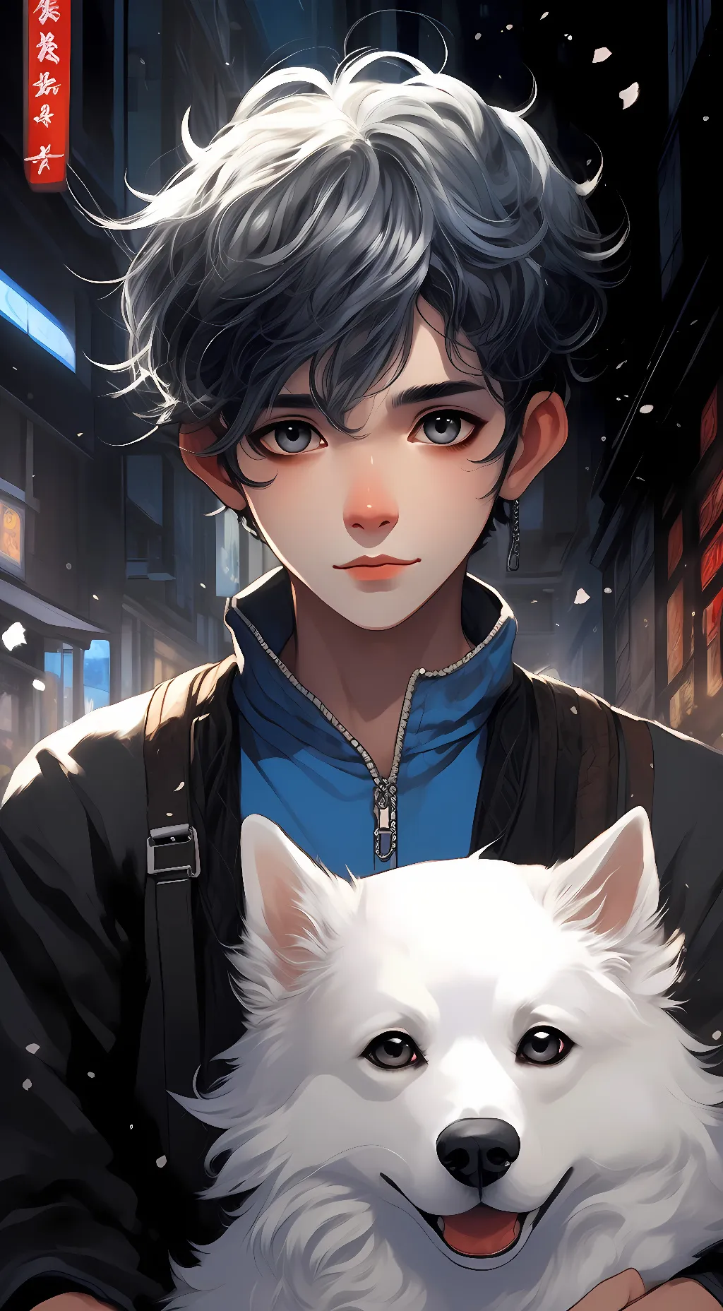 ai character: Pochacco background