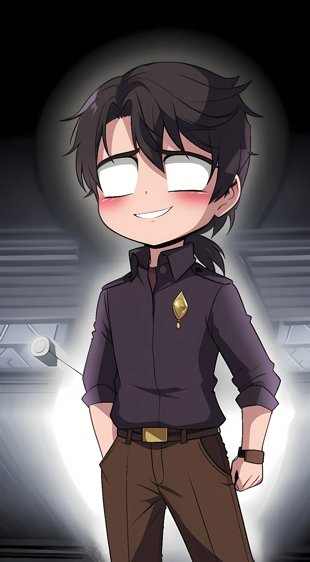 ai character: purple guy background