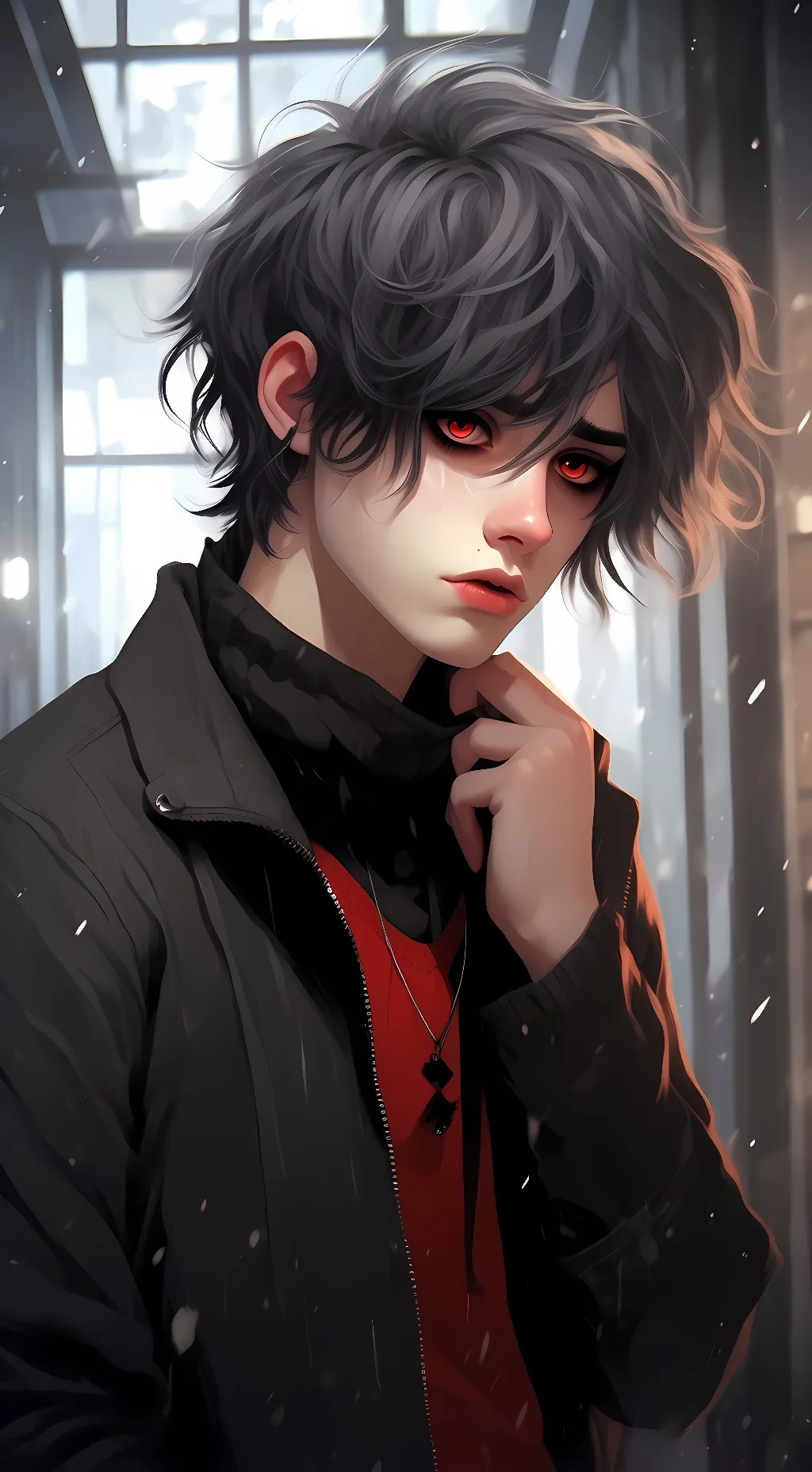 ai character: ... Caleb....  background
