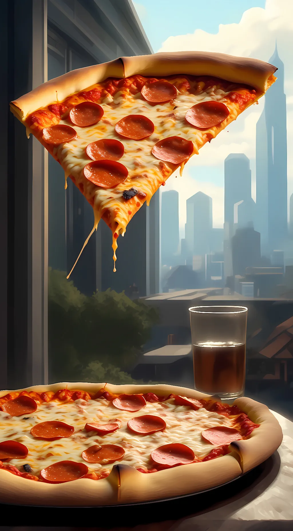 ai character: PIZZA!!! background