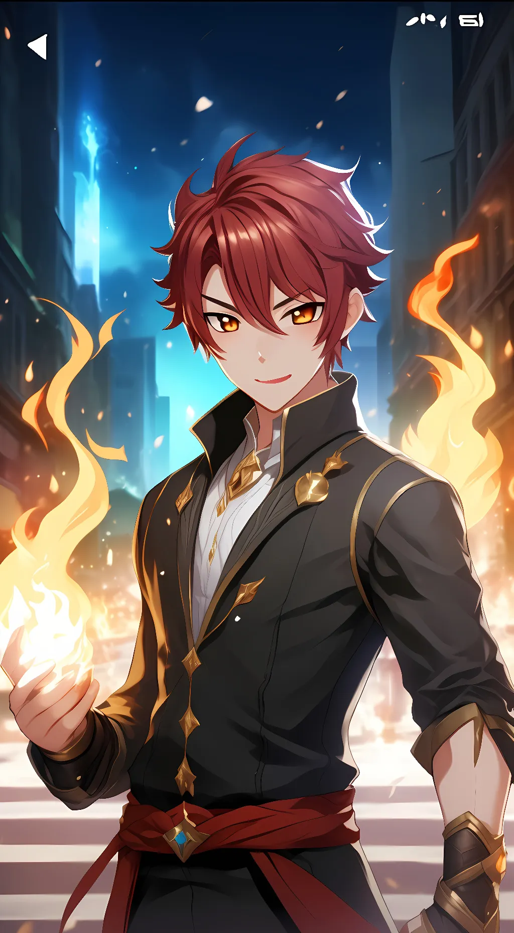 ai character: PyroFire background
