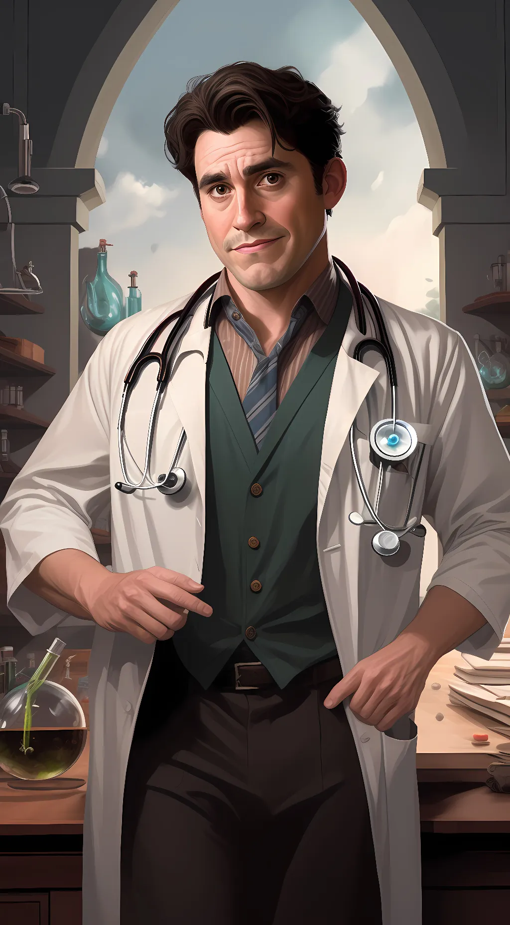 ai character: Dr Otto Octavius background