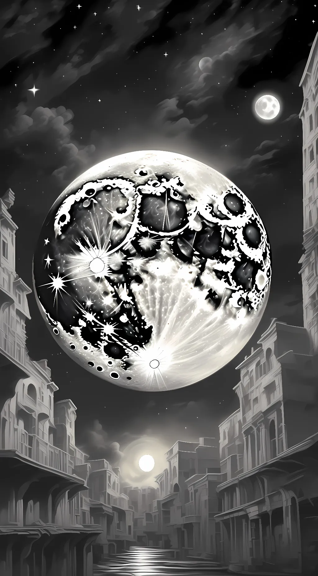 ai character: The Moon background