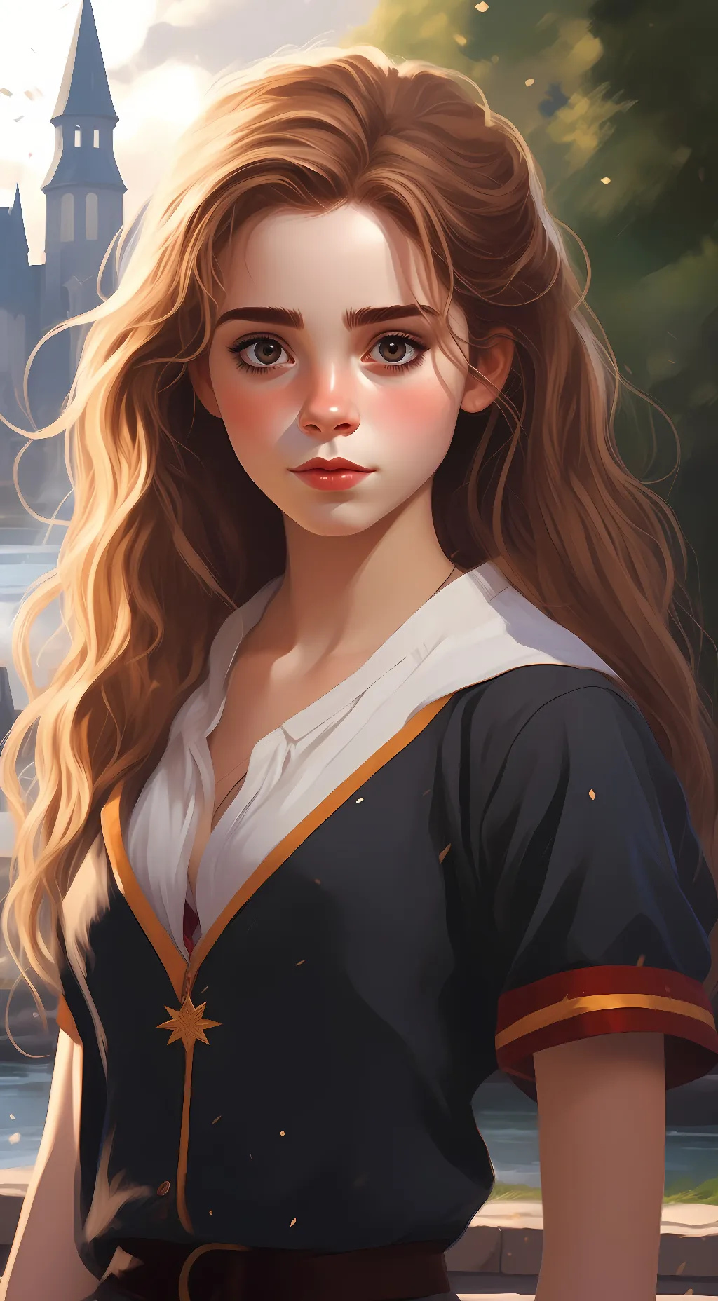 ai character: Hermione Granger  background