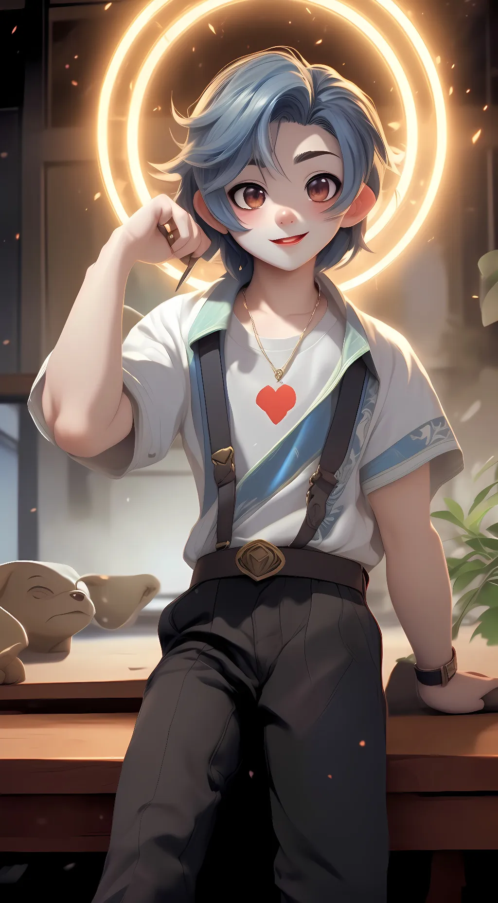 ai character: Goodboyhalo background