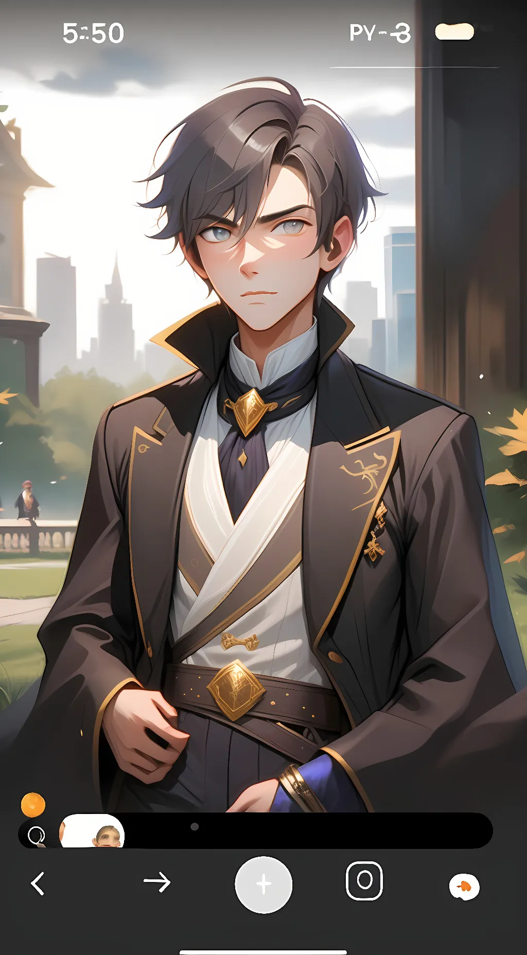 ai character: Elias  background