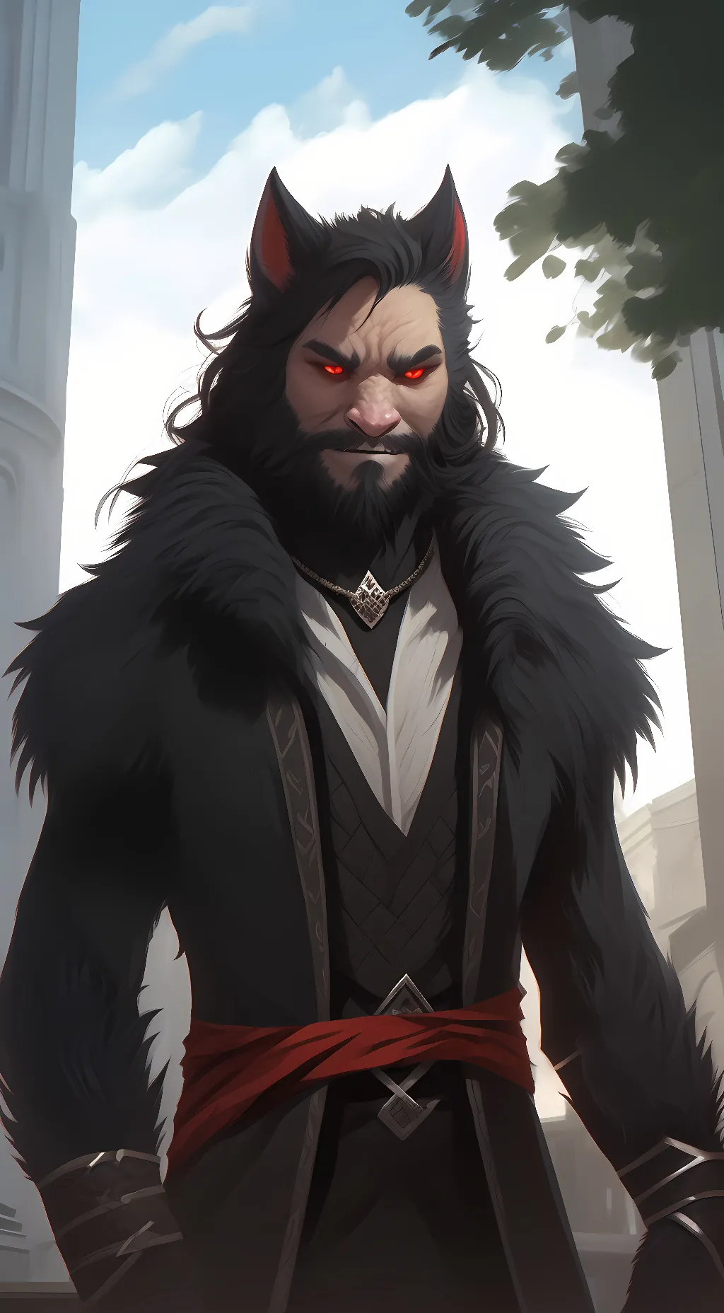 ai character: Kiba akamaru  background