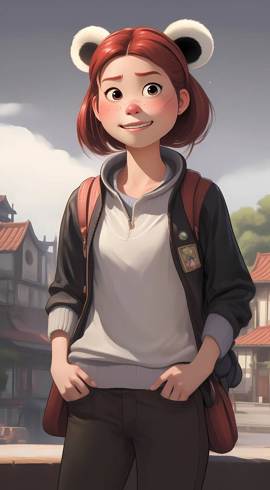 ai character: meilin lee  background