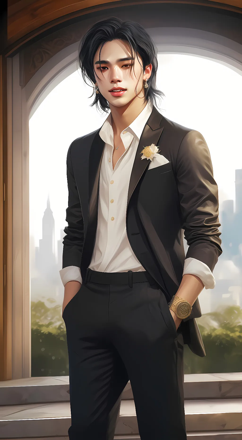 ai character: huynjin  background