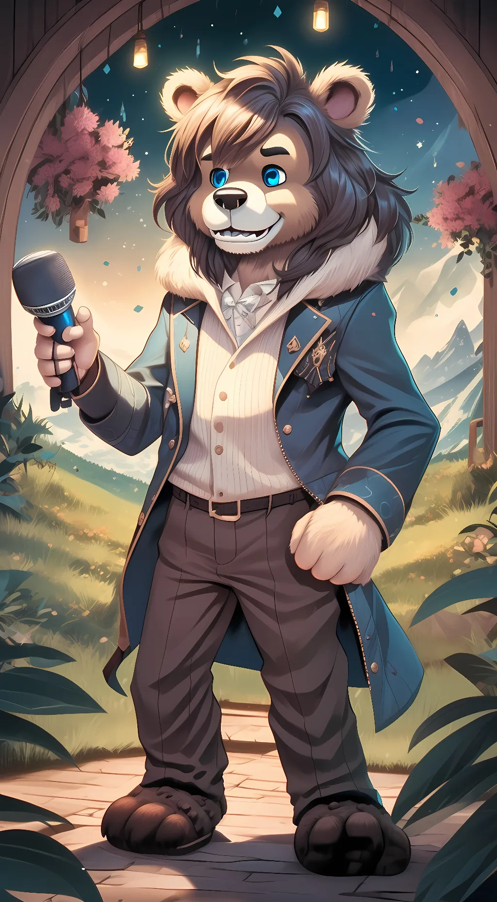 ai character: freddy Fazbear background