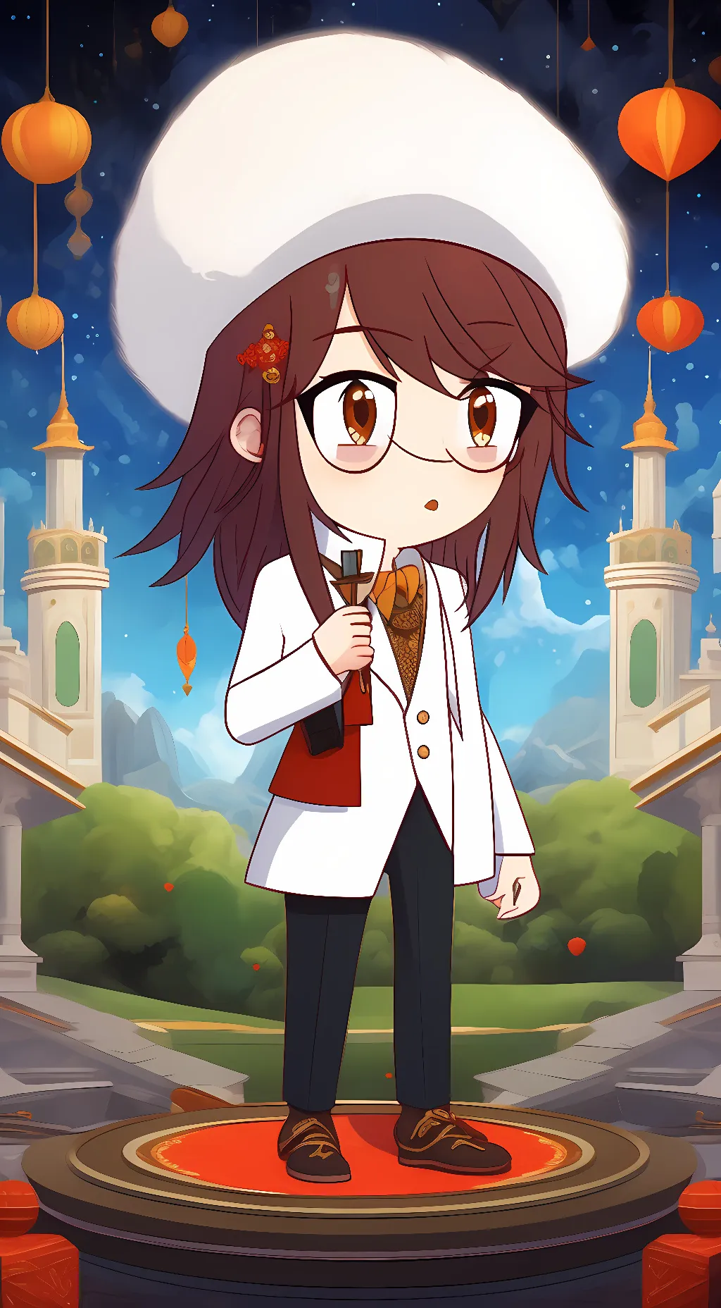 ai character: rose background