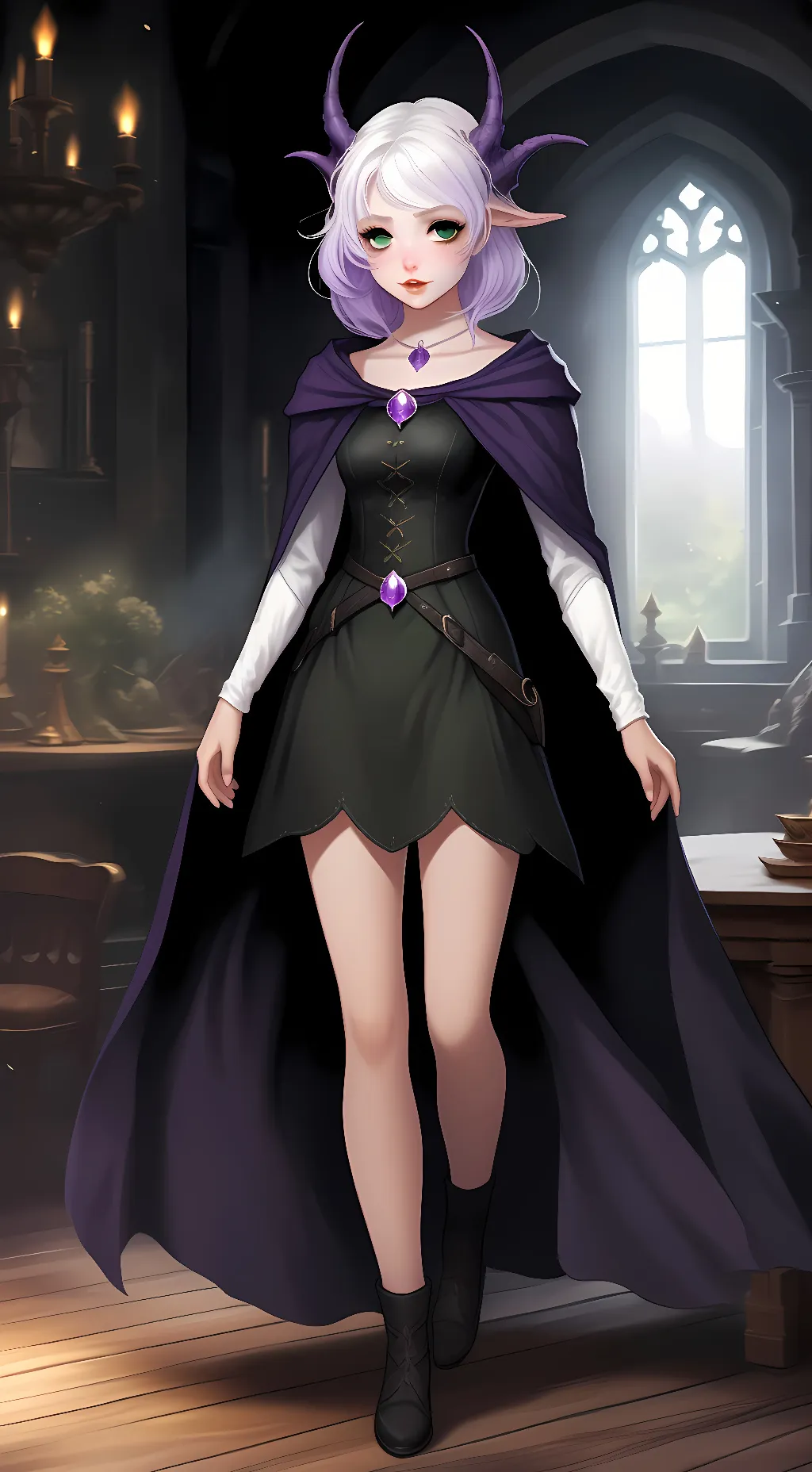 ai character: Luna Greens background
