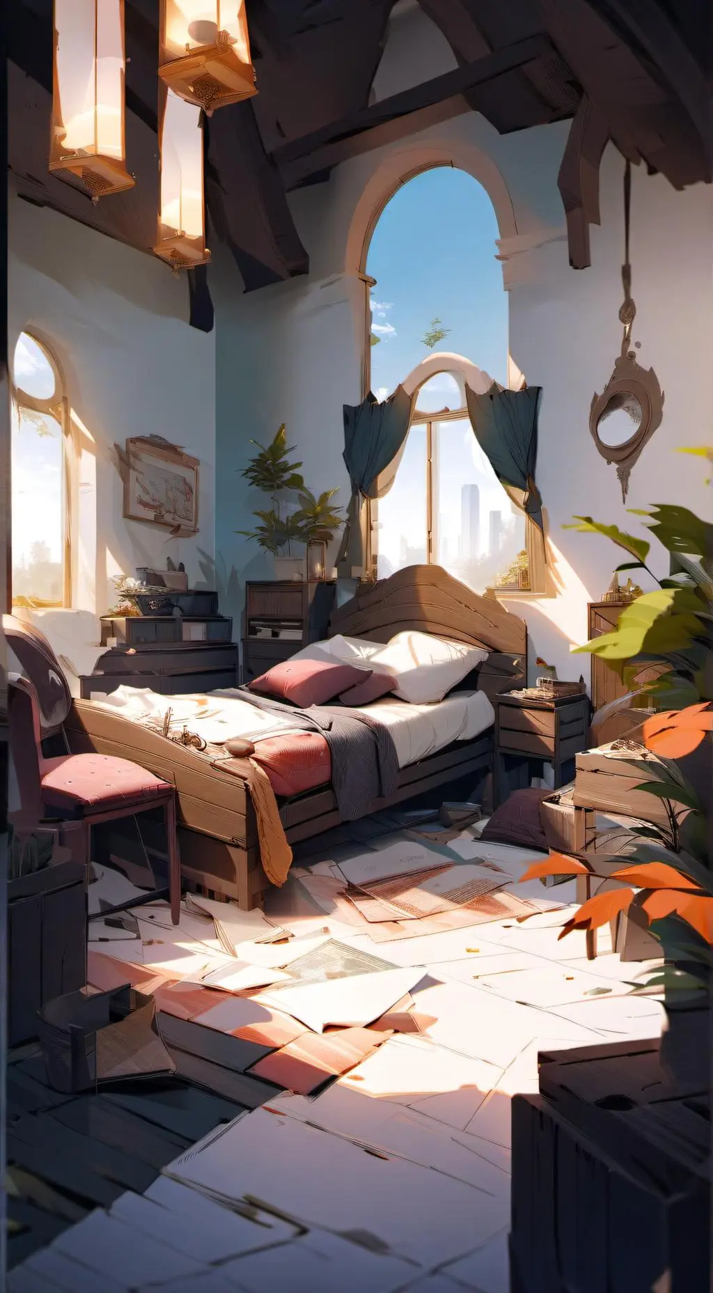 ai character: escuela background