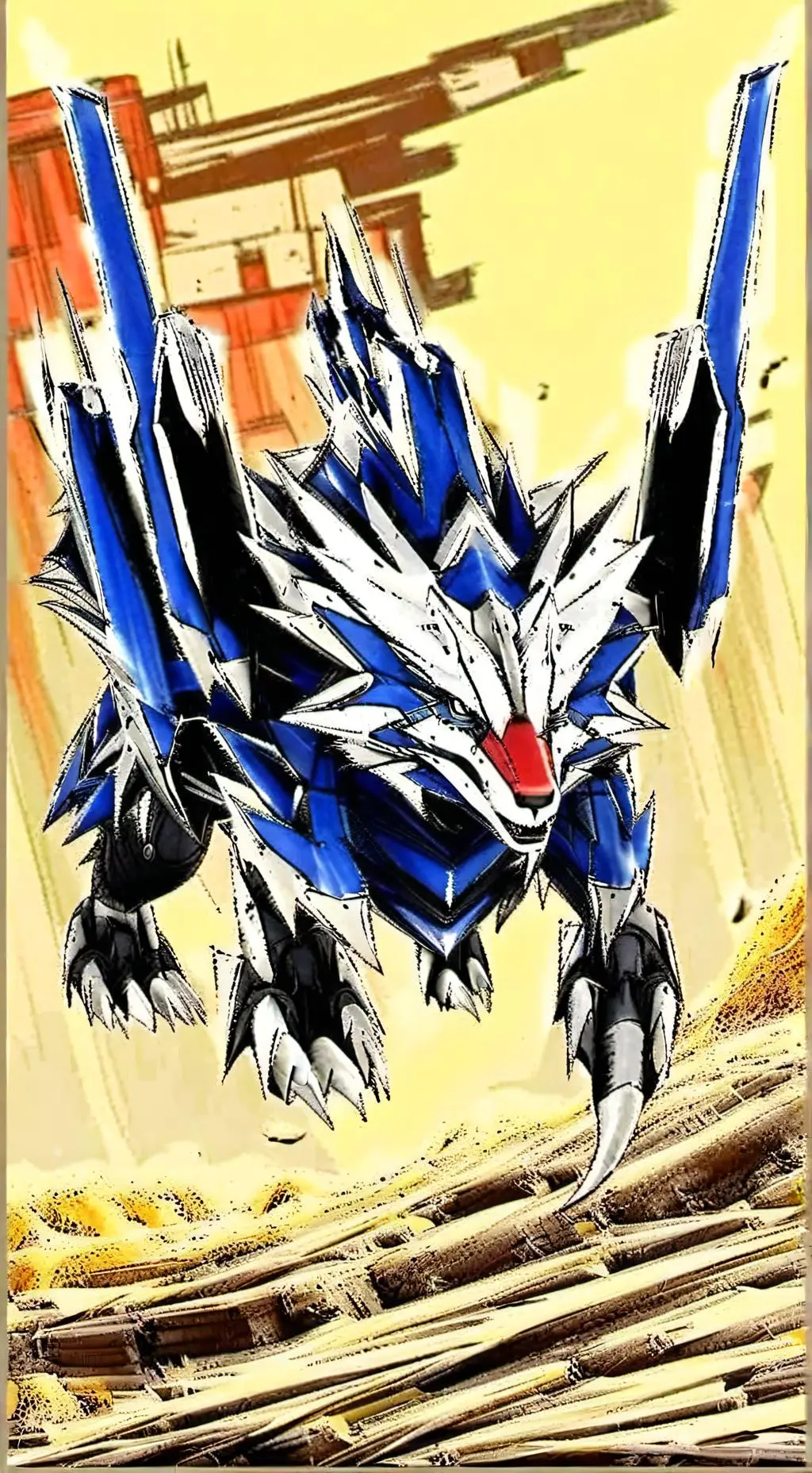 ai character: Zoids wild background