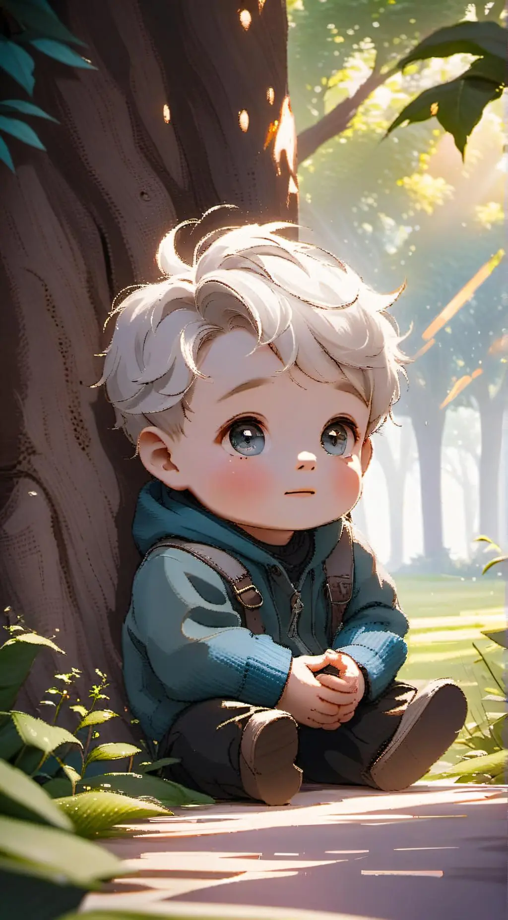 ai character: alex/cute baby  background