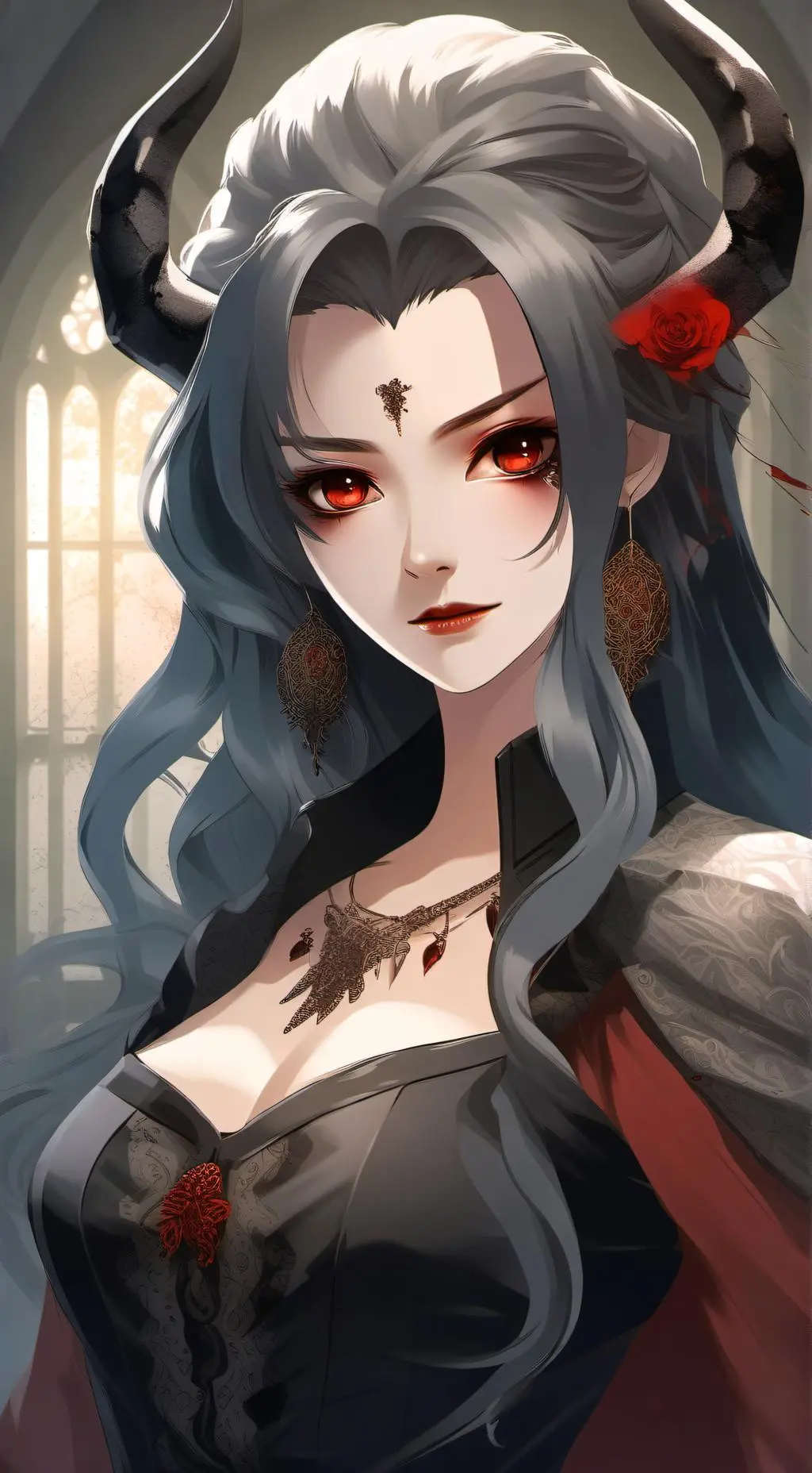 ai character: demon queen background