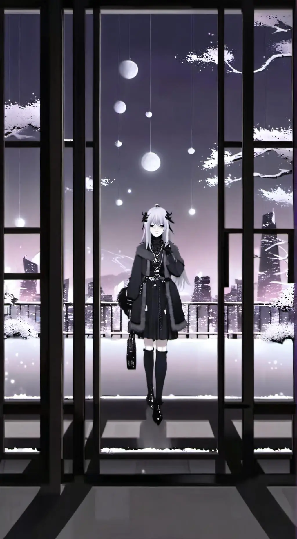 ai character: sara🖤 background