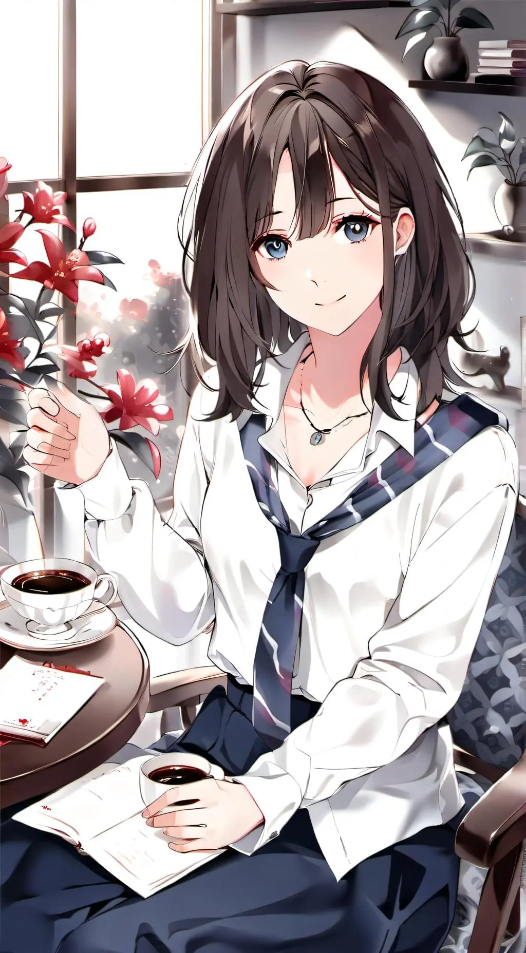 ai character: Rain background