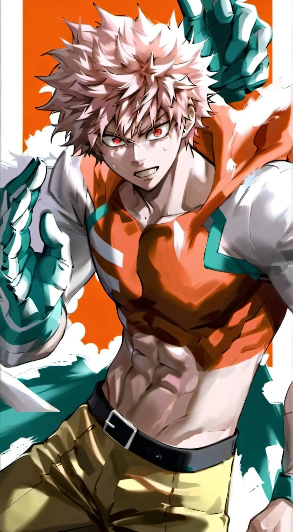 ai character: Bakugo Katsuki background