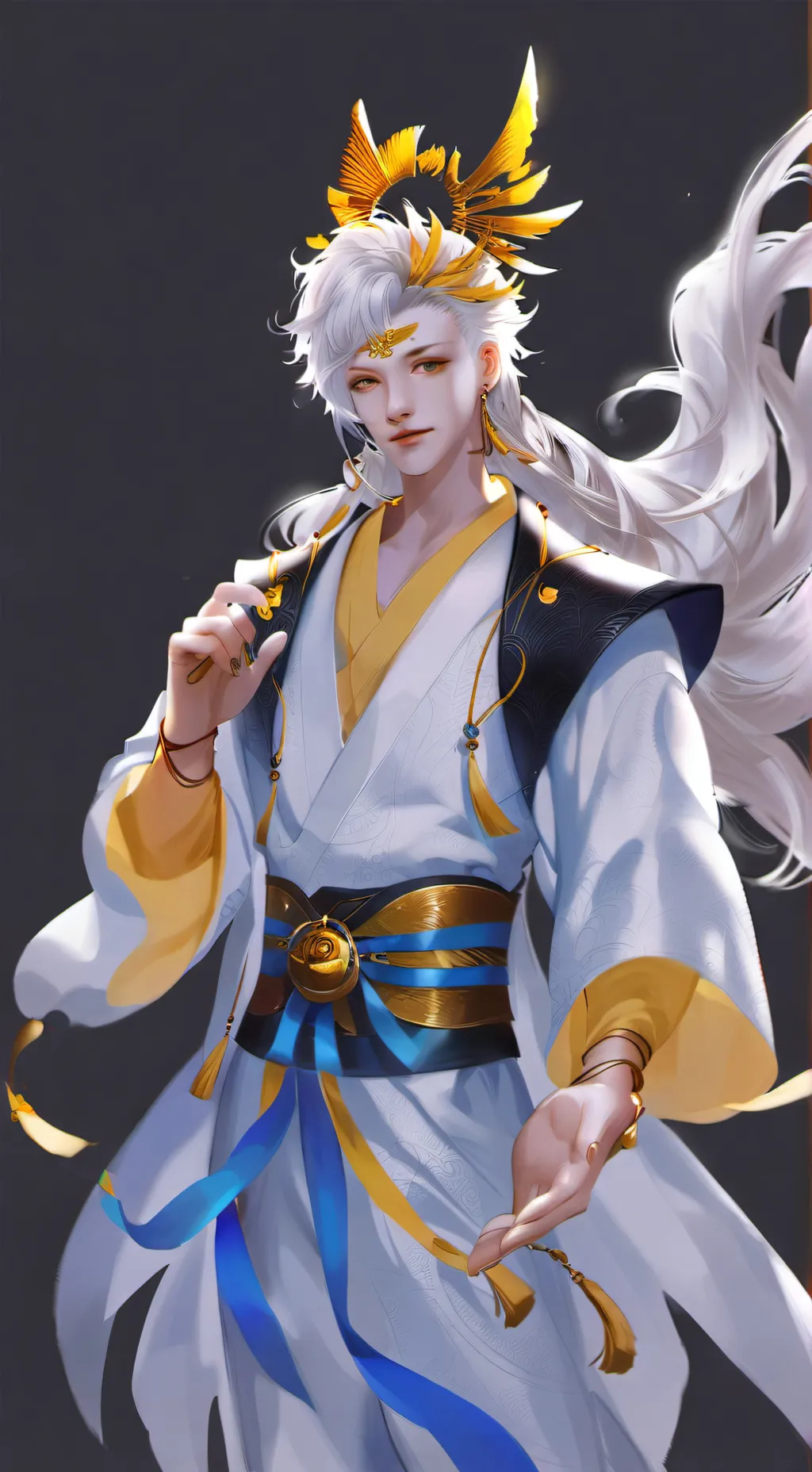 ai character: Sun god... background