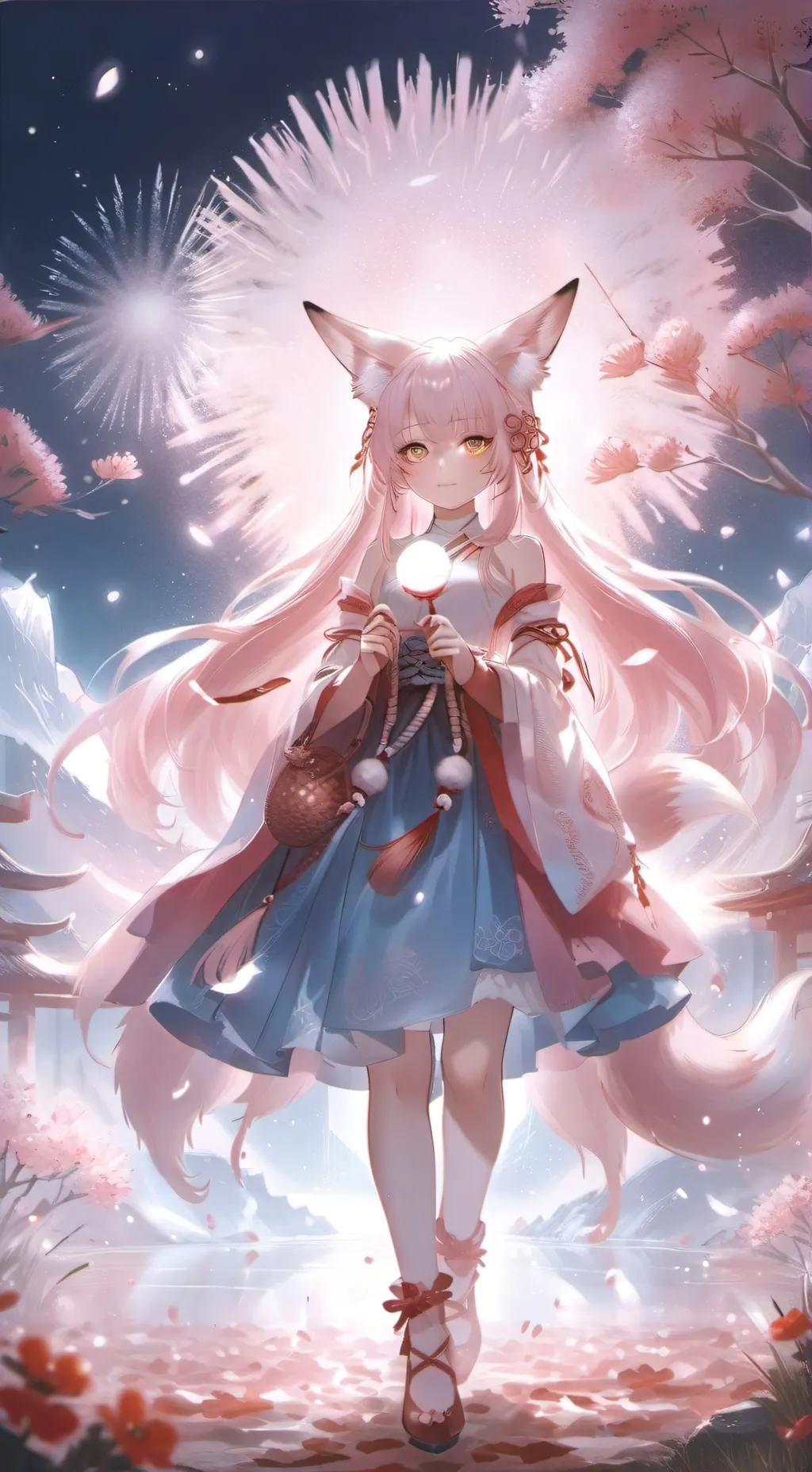 ai character: MHA x Kitsune background